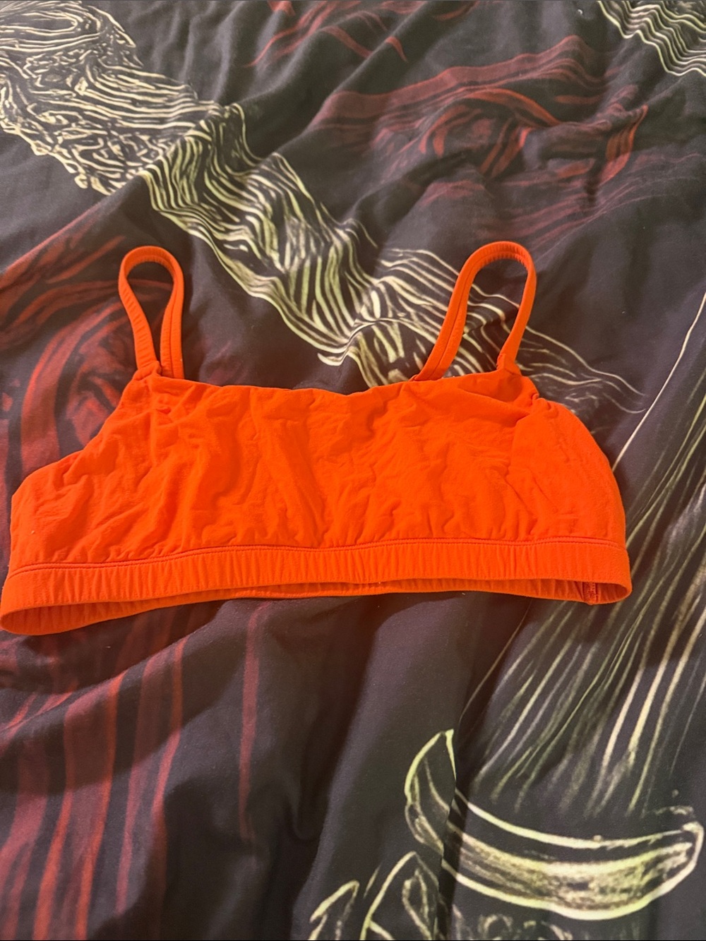 SKIMS fits everyone Bright Orange Red Stretch Bralette medium